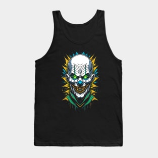 Colorful Masked Clown Tank Top